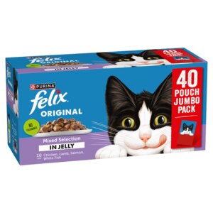 Felix Mixed Selection in Jelly Wet Cat Food Pouches 40 x 85g